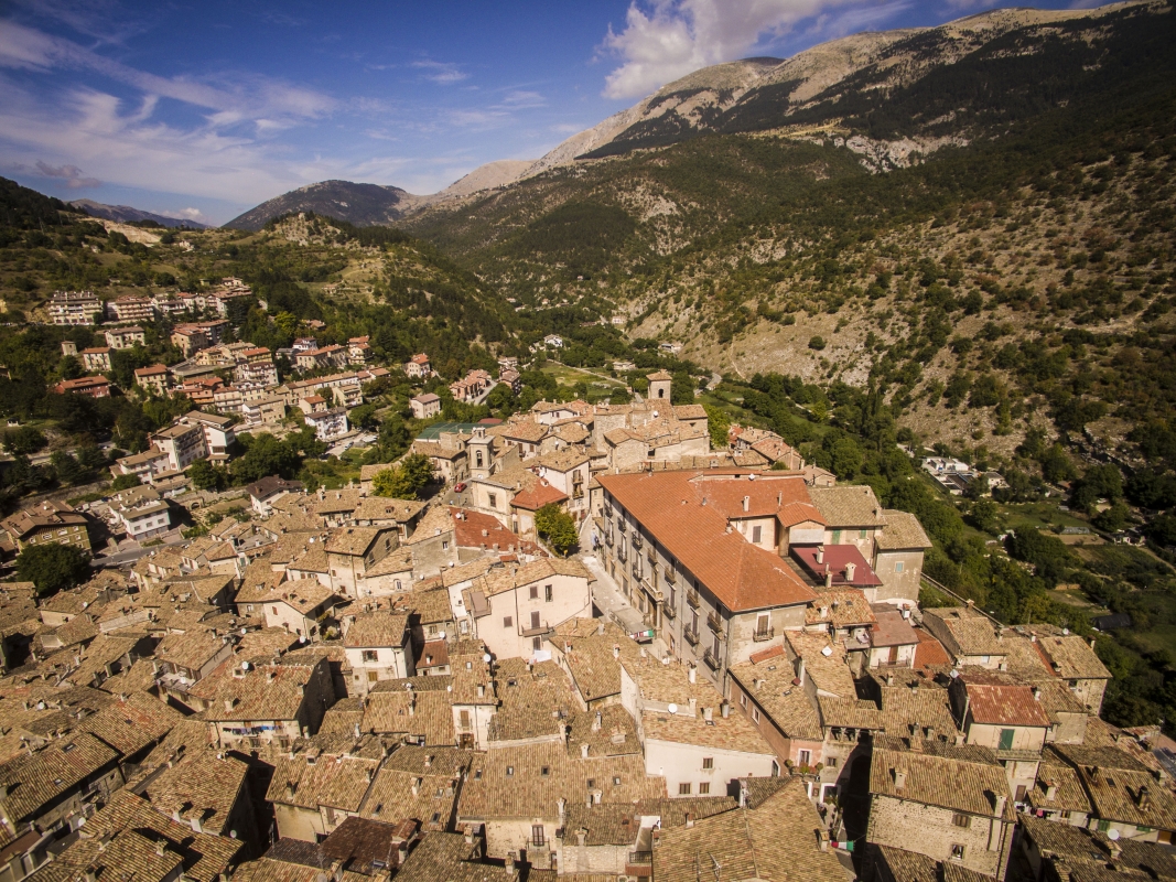 Aerial view of the village of Scanno - ENIT SpA