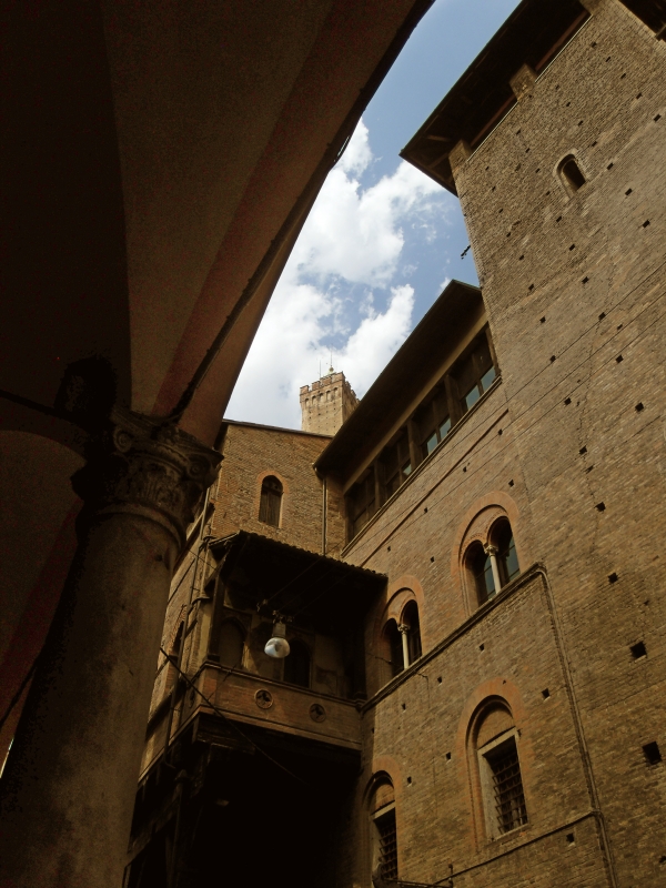 Torre degli Asinelli da un portico di via Santo Stefano - Lia Versaci