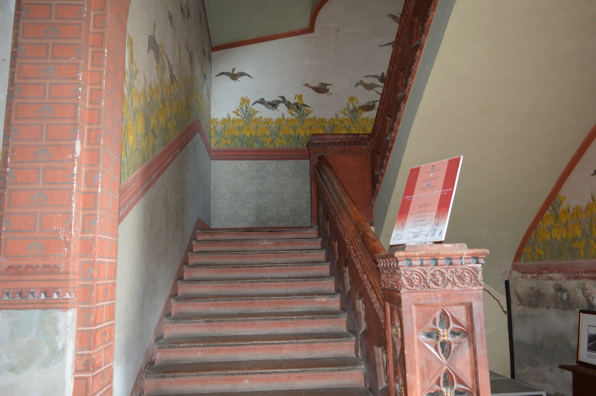 Bentivoglio, Palazzo Rosso, scalinata e decorazioni - Cinzia Malaguti