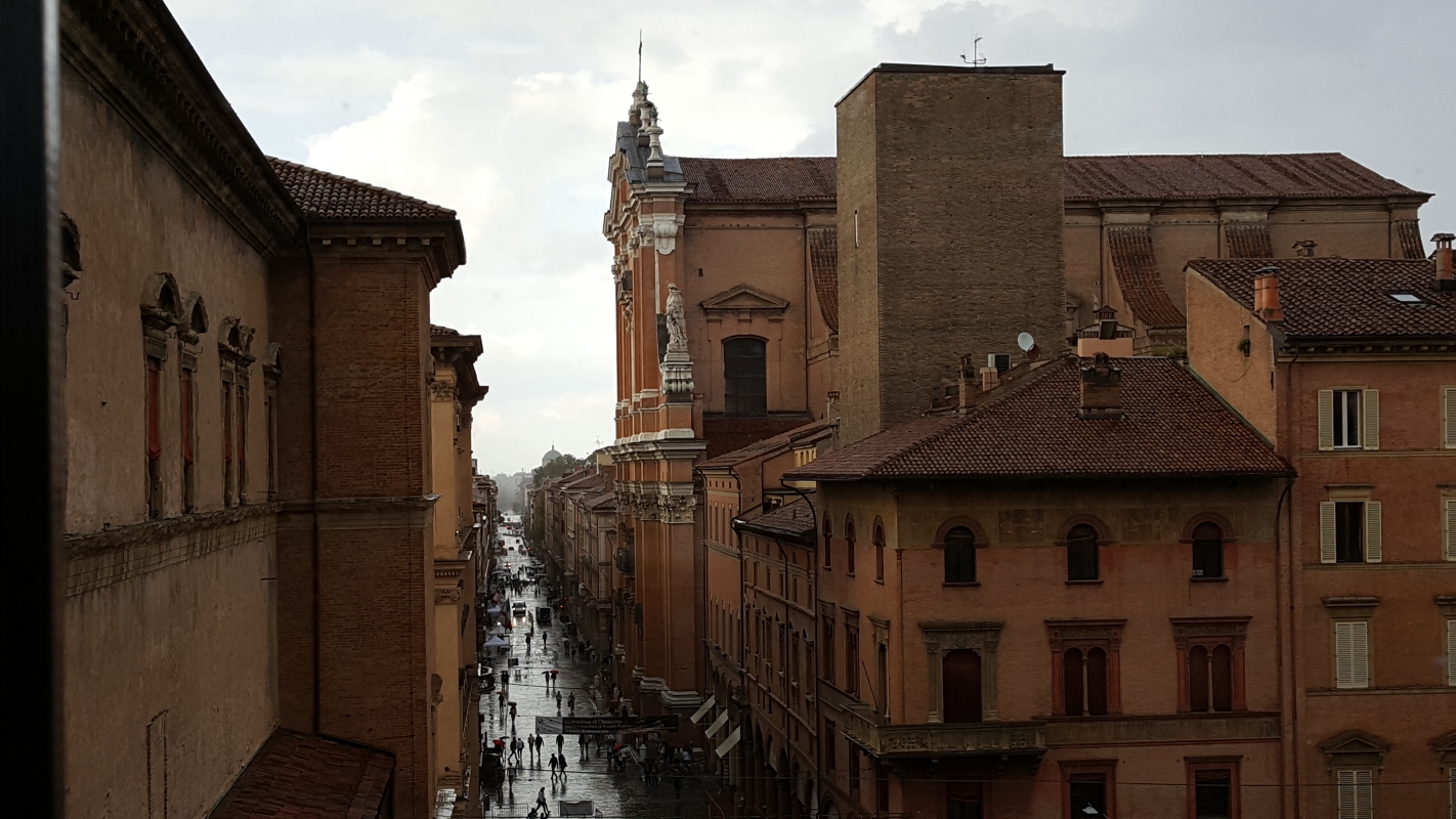 Bologna. Cattedrale di San Pietro dalla Galleria Vidoniana - Raffacossa
