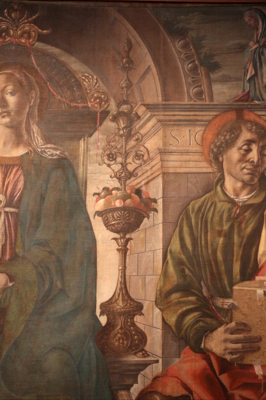 Francesco del cossa, pala dei mercanti, col committente alberto de' cattanei, 1474, 07 - Sailko