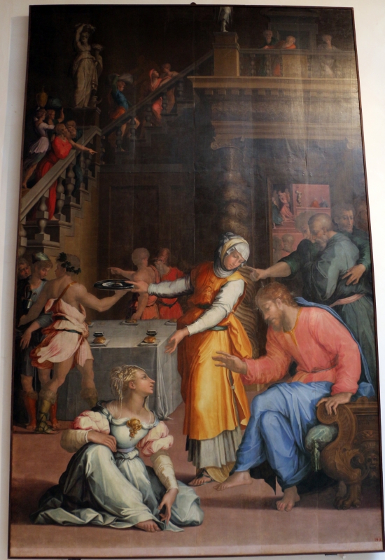 Giorgio vasari, gesù in casa di marta e maria, 1540, da s. michele in bosco 01 - Sailko