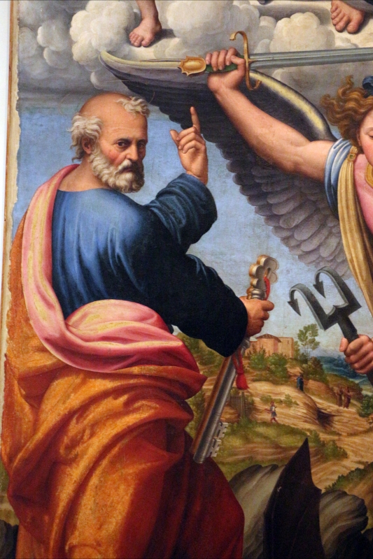 Innocenzo da imola, madonna in gloria e tre santi, 1517-22, da s. michele in bosco 04 - Sailko