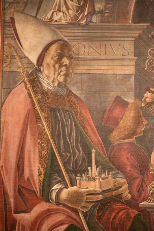 Francesco del cossa, pala dei mercanti, col committente alberto de' cattanei, 1474, 03,1 - Sailko