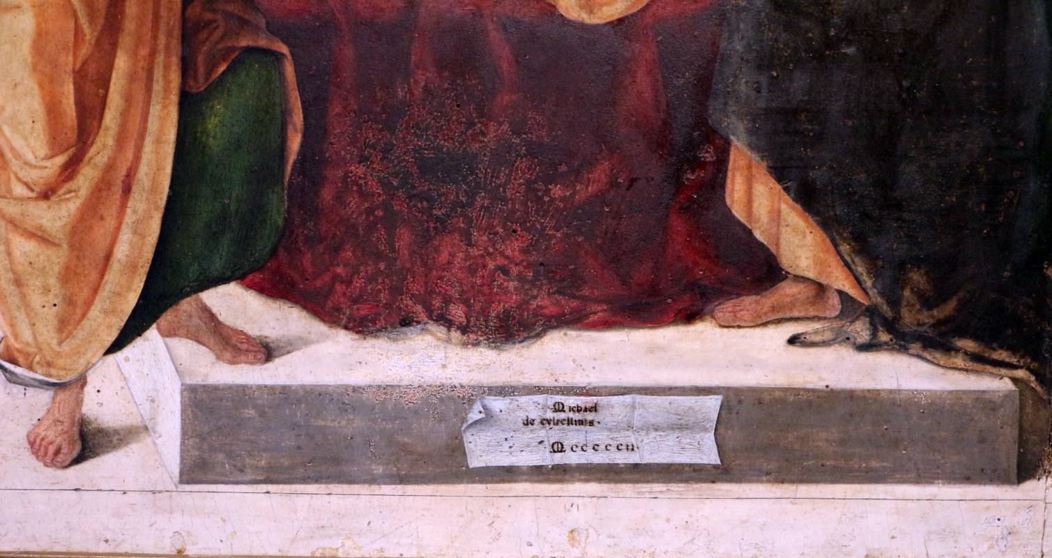 Michele coltellini, morte della madonna, 1502, da s. paolo a ferrara (fe) 03 firma e data - Sailko