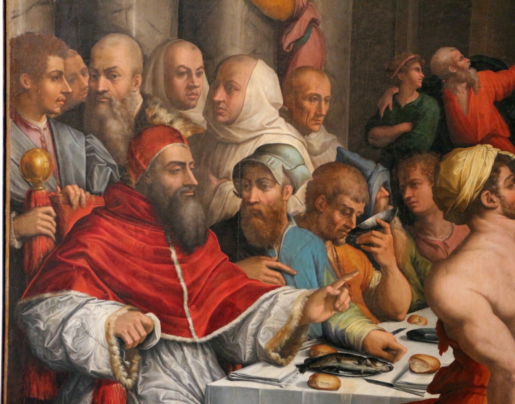 Giorgio vasari, cena in casa di san gregorio magno, 1540, da s. giovanni in bosco, 04 - Sailko