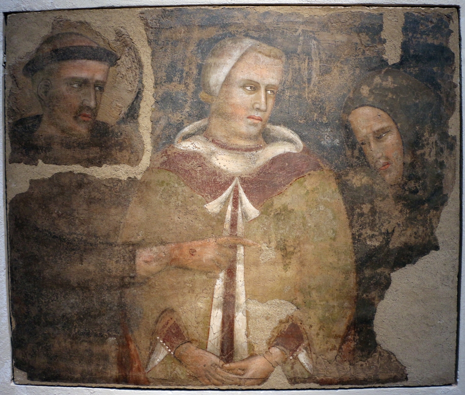 Francesco da rimini, tre figure, 1320-25 ca., da refettorio vecchio di s. francesco 1 - Sailko