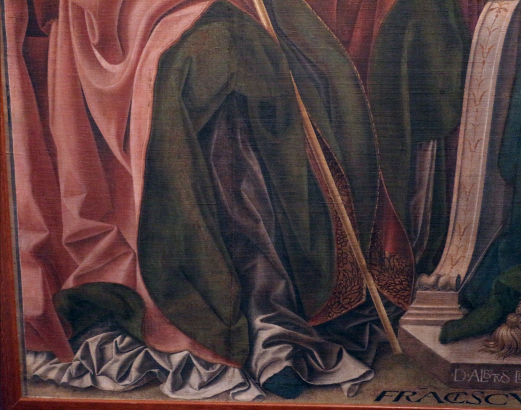 Francesco del cossa, pala dei mercanti, col committente alberto de' cattanei, 1474, 03,3 - Sailko