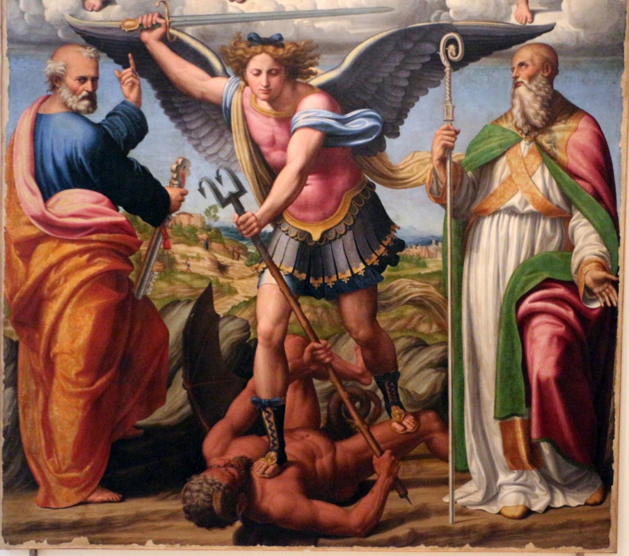 Innocenzo da imola, madonna in gloria e tre santi, 1517-22, da s. michele in bosco 03 - Sailko