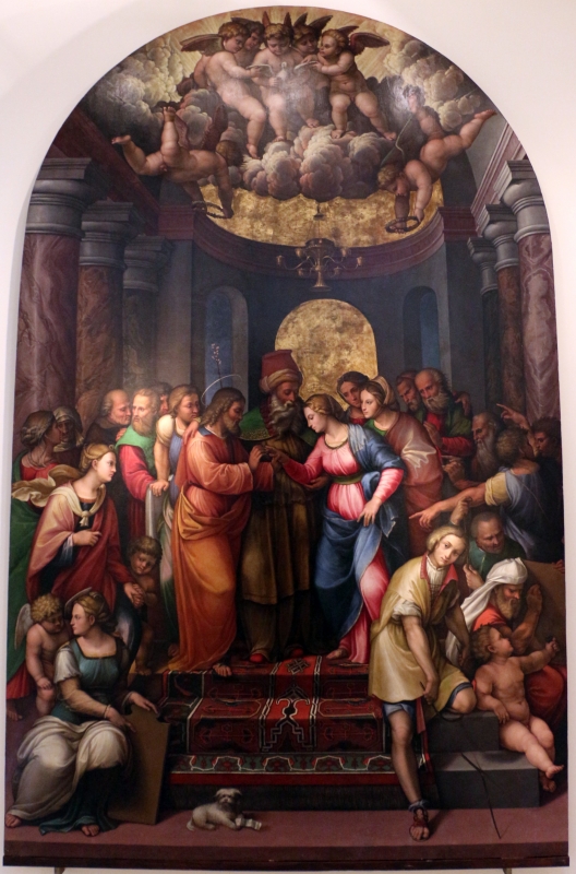 Girolamo marchesi detto il cotignola, sposalizio della vergine, 1522-24, da s. giuseppe dei cappuccini, 01 - Sailko