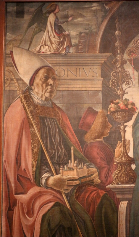 Francesco del cossa, pala dei mercanti, col committente alberto de' cattanei, 1474, 02 - Sailko