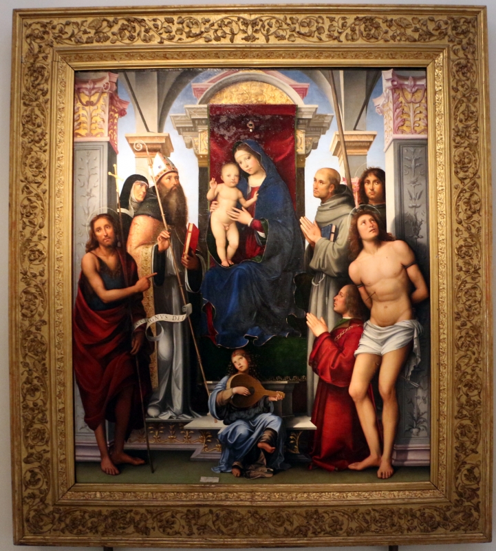 Francesco francia, madonna in trono e santi, 1490 ca., da s.m. della misericordia, 01 - Sailko