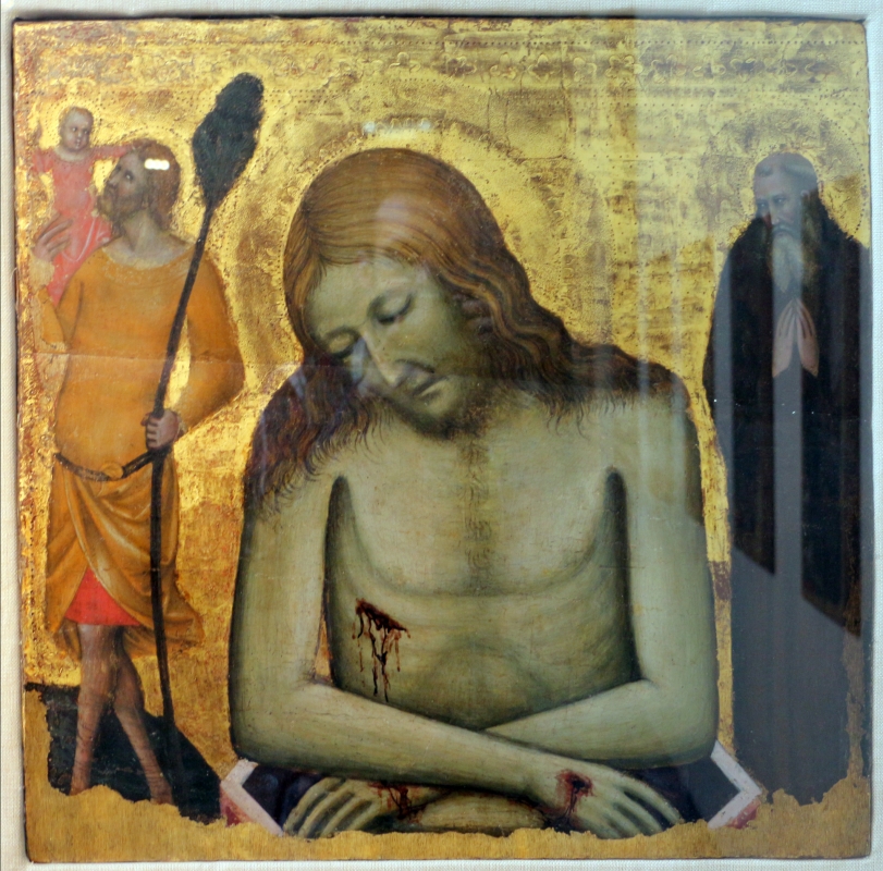 Vitale da bologna, pietà tra i ss. antonio abate e cristoforo, 1355 ca, da s. giovanni battista - Sailko