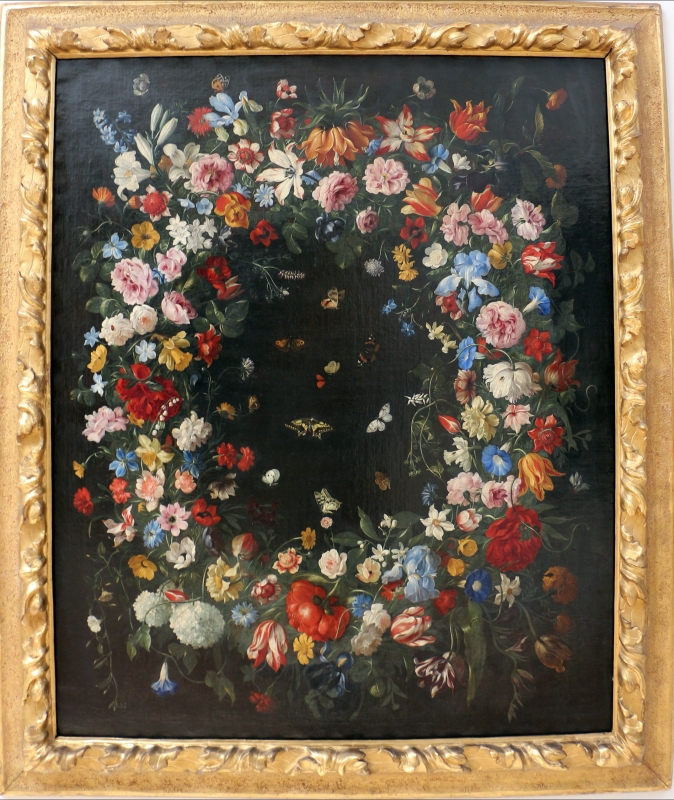 Giovanni stanchi, ghirlanda di fiori e farfalle, 1646 ca., coll. zambeccari - Sailko