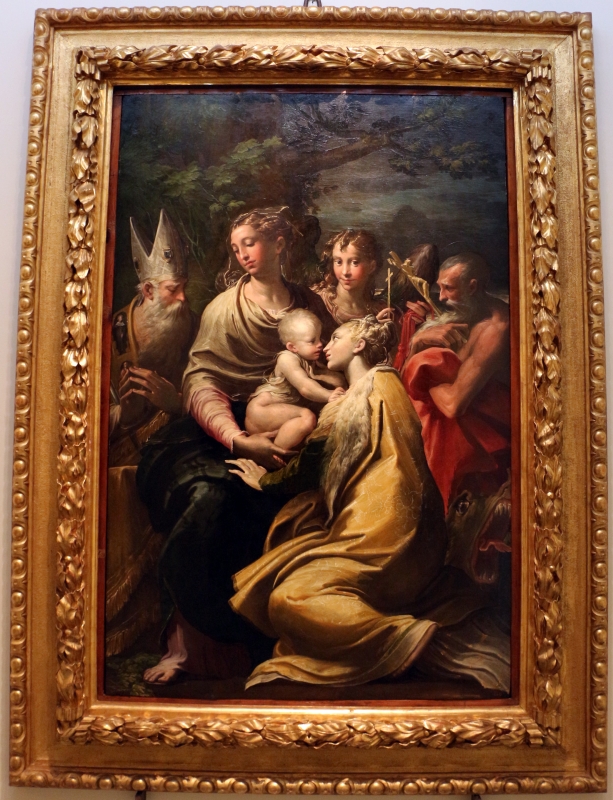 Parmigianino, madonna col bambino e santi, 1529, da s. margherita 01 - Sailko