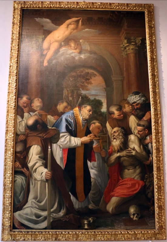 Agostino carracci, ultima comunione di san girolamo, 1591-97, da s. girolamo alla certosa 01 - Sailko