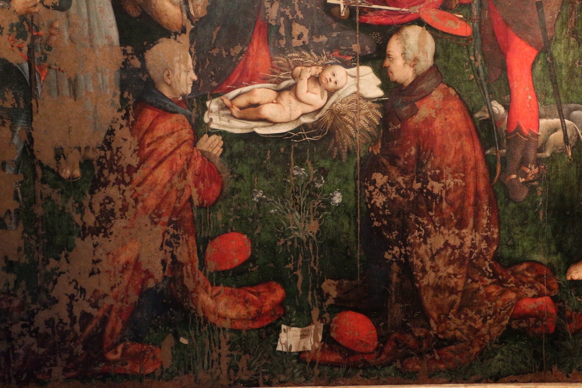 Amico aspertini, madonna in trono, santi e due devoti, 1504-05, dai ss. girolamo ed eustachio, 05 - Sailko