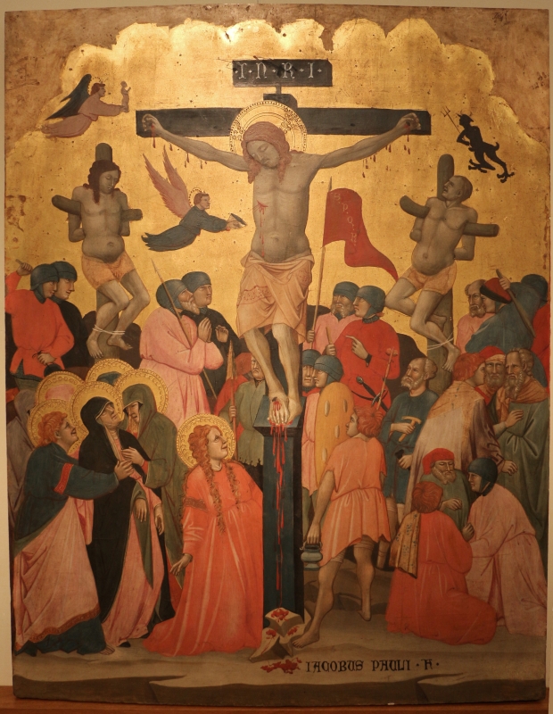 Jacopo di paolo, crocifissione, annunciazione e santi, 1400-10 ca., da s. michele in bosco 03 - Sailko