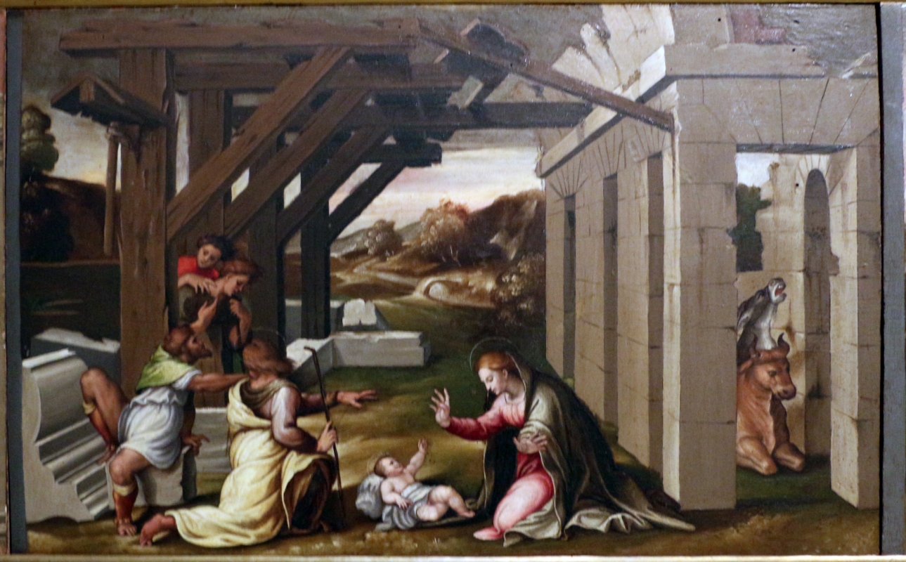 Girolamo marchesi detto il cotignola, predella da s. giuseppe dei cappuccini, 1522-24, natività - Sailko