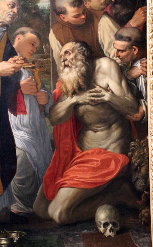 Agostino carracci, ultima comunione di san girolamo, 1591-97, da s. girolamo alla certosa 05 - Sailko