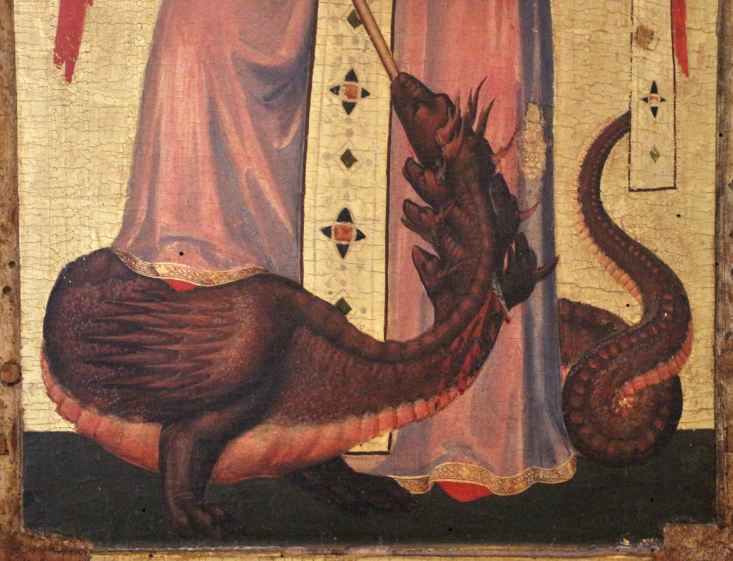 Giotto, polittico di bologna, 1330 ca, da s.m. degli angeli, 08 drago - Sailko