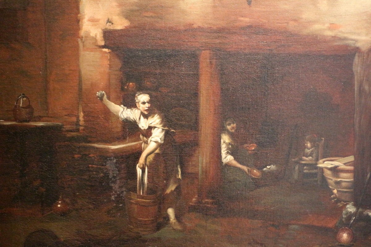 Giuseppe maria crespi, scena di fattoria, 1710-15 ca., 02 lavandaia - Sailko