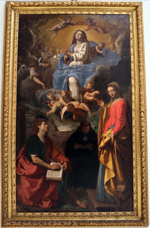 Simone cantarini, madonna in gloria tra santi, 1632-34 ca., 01 - Sailko