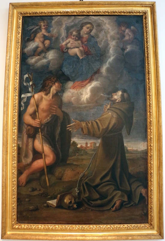 Baldassarre galanino, madonna col bambino tra i ss. francesco e g. battista, 1602, da s. paolo all'osservanza - Sailko