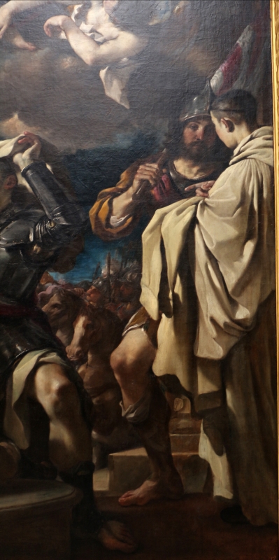 Guercino, san guglielmo riceve l'abito religioso da san felice vescovo, 1620, dai ss. gregorio e siro 05 - Sailko