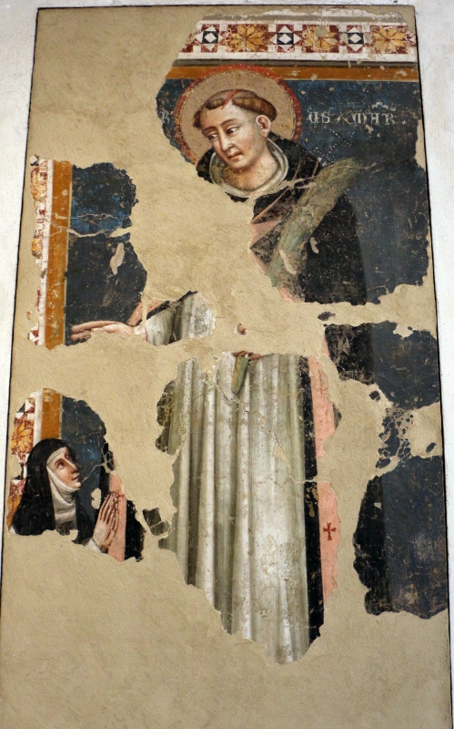 Simone dei crocifissi (attr.), san pietro da verona e una monaca, 1375-80 ca., da s. agnese - Sailko