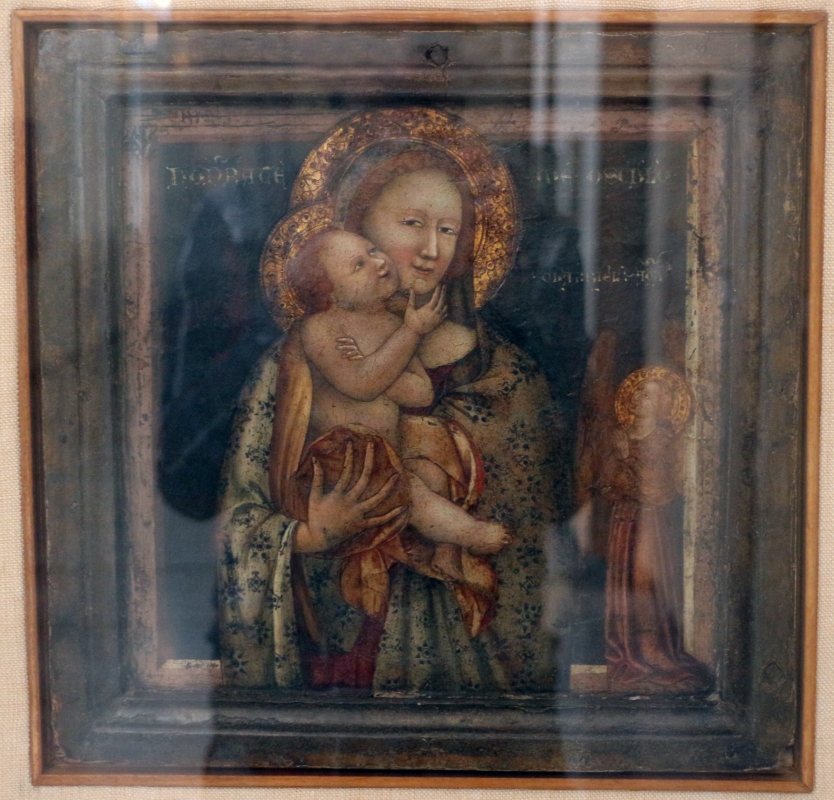 Pittore emiliano, madonna col bambino e san michele, 1350-60 ca - Sailko