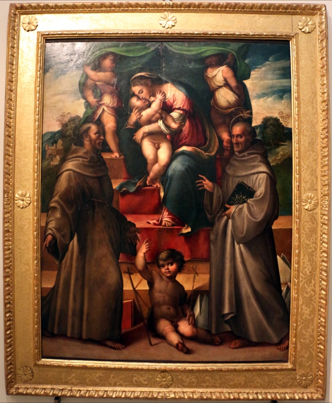 Girolamo marchesi detto il cotignola, madonna col bambino in santi, 1526-28, da compagnia di s. bernardino - Sailko