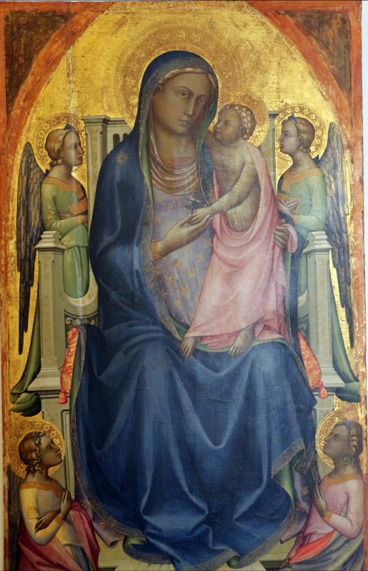 Lorenzo monaco, madonna col bambino in trono e quattro angeli, 1402-03 ca. 02 - Sailko