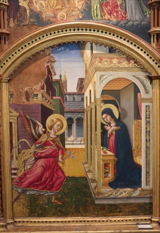 L'alunno, madonna in trono e santi con annunciazione, 07 - Sailko