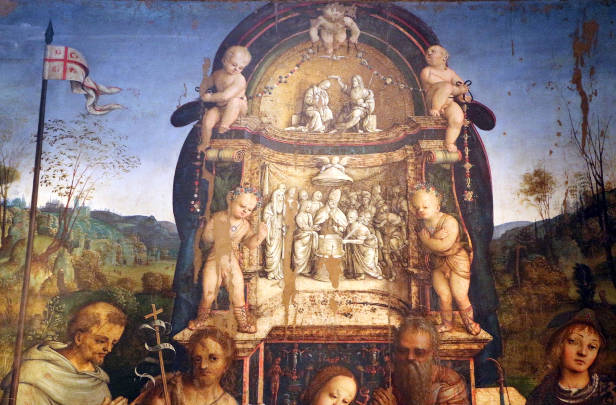 Amico aspertini, madonna in trono, santi e due devoti, 1504-05, dai ss. girolamo ed eustachio, 02,1 - Sailko