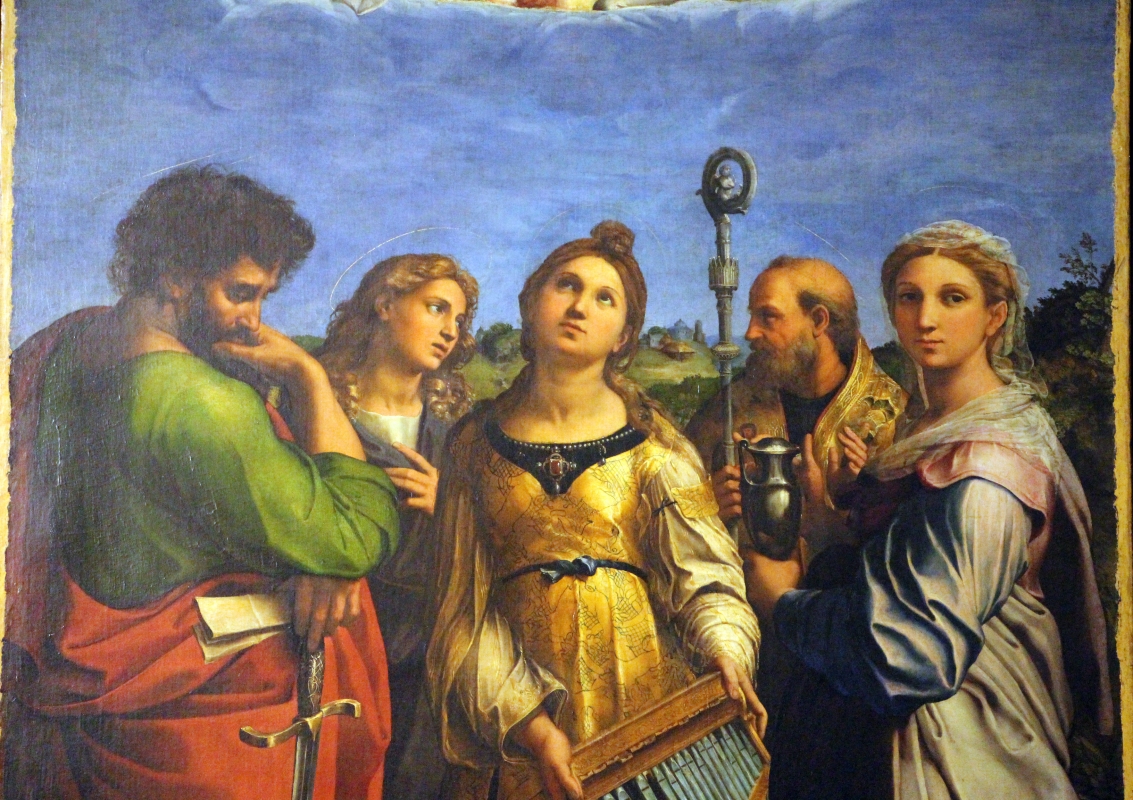 Raffaello e collaboratori, estasi di santa cecilia, 1515 ca. da pinacoteca nazionale 03 - Sailko