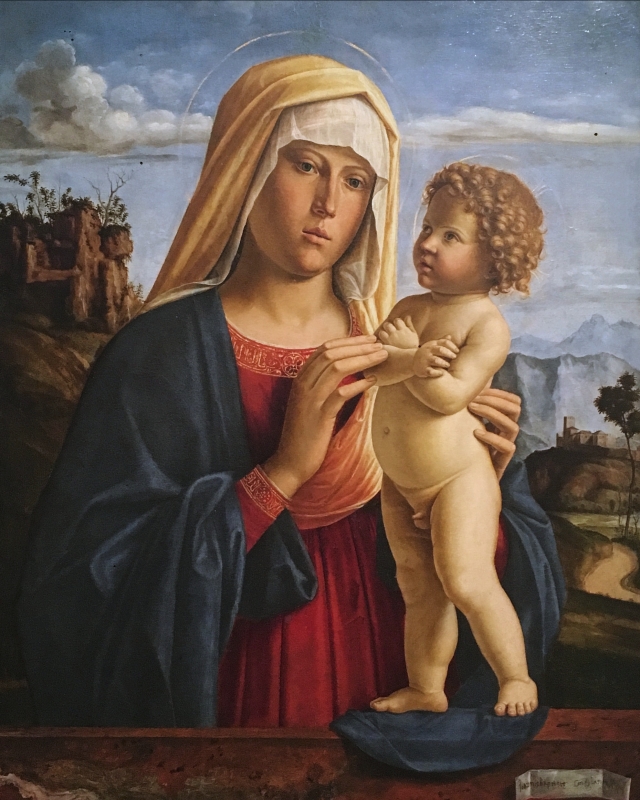 Madonna con Bambino Cima Giovan Battista detto Cima da Conegliano - Waltre manni