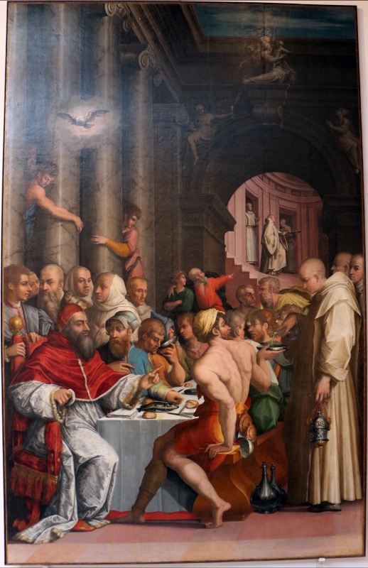 Giorgio vasari, cena in casa di san gregorio magno, 1540, da s. giovanni in bosco, 01 - Sailko