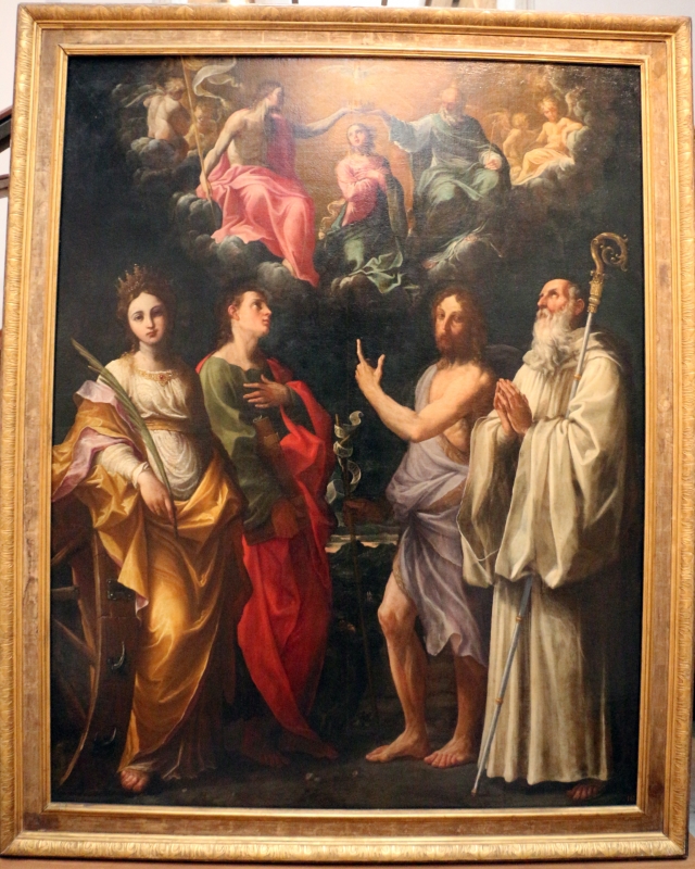 Guido reni, incoronazione della vergine e santi, 1595-98, da s. bernardo - Sailko