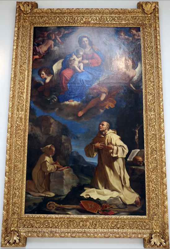 Guercino, san bruno in adorazione della madonna in gloria, 1647, da s. girolamo della certosa 01 - Sailko