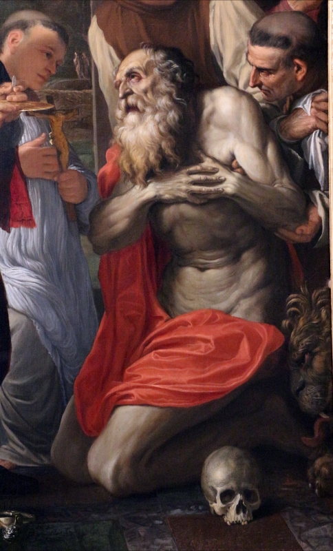 Agostino carracci, ultima comunione di san girolamo, 1591-97, da s. girolamo alla certosa 06 - Sailko