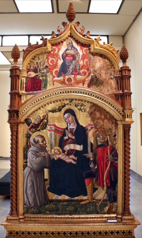 L'alunno, madonna in trono e santi con annunciazione, 01 - Sailko