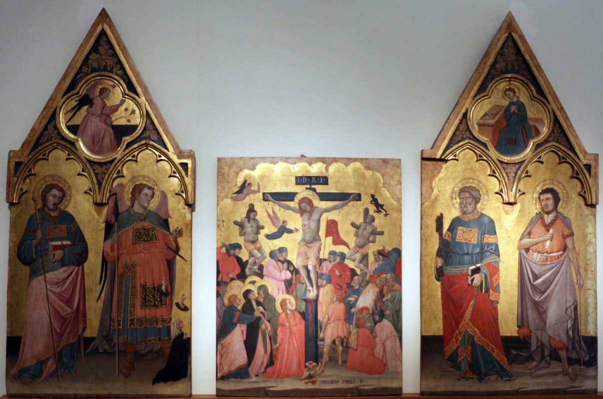 Jacopo di paolo, crocifissione, annunciazione e santi, 1400-10 ca., da s. michele in bosco 01 - Sailko