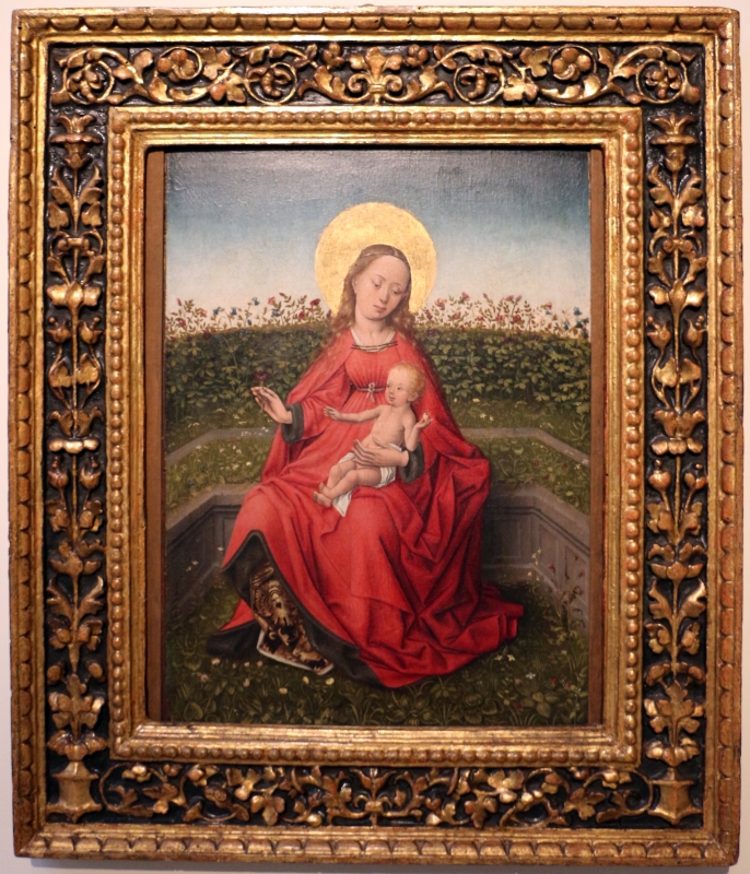 Maestro fiammingo forse di bruges, madonna del roseto, 1480ca., dai ss. narbone e felice - Sailko