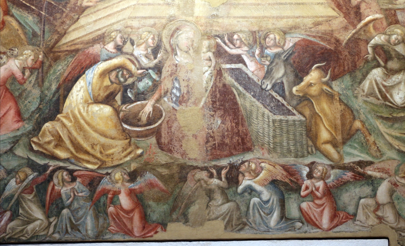 Vitale da bologna, annunciazione, natività, sogno di maria e guarigione miracolosa, 1340-45 ca., da oratorio di mezzaratta 06 - Sailko