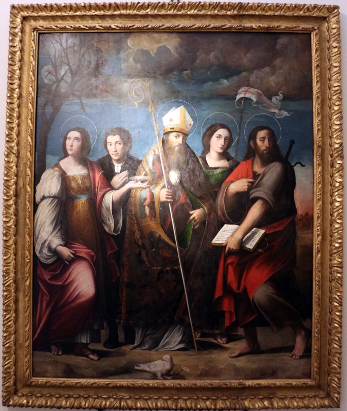 Giacomo e giulio francia, san frediano tra i ss. giacomo, lucia, orsola e un devoto, 1528-33 ca., da s.m. delle grazie - Sailko