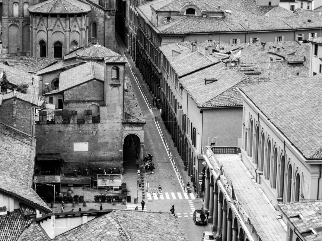 Piazza Verdi Bologna aerial view - Nicola Quirico