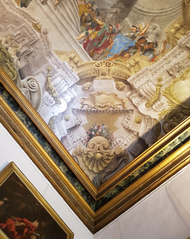Palazzo Pepoli Campogrande - Sala di Alessandro soffitto affrescato angolo - Opi1010