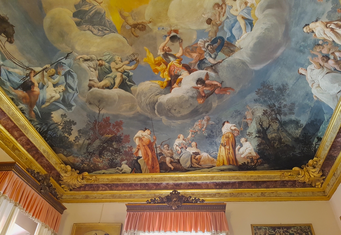 Palazzo Pepoli Campogrande - Sala dell'Olimpo dettaglio soffitto affrescato - Opi1010