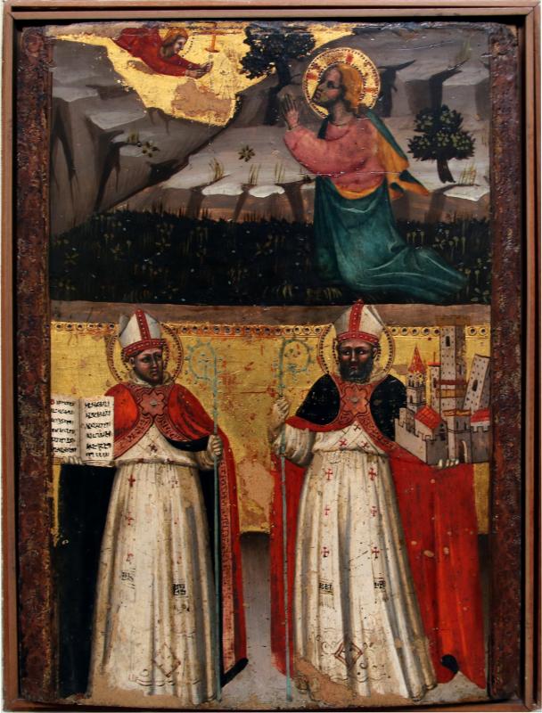 Lippo di Dalmasio, Orazione nell'orto. I santi Ambrogio e Petronio, 1380-1390 circa - Mongolo1984